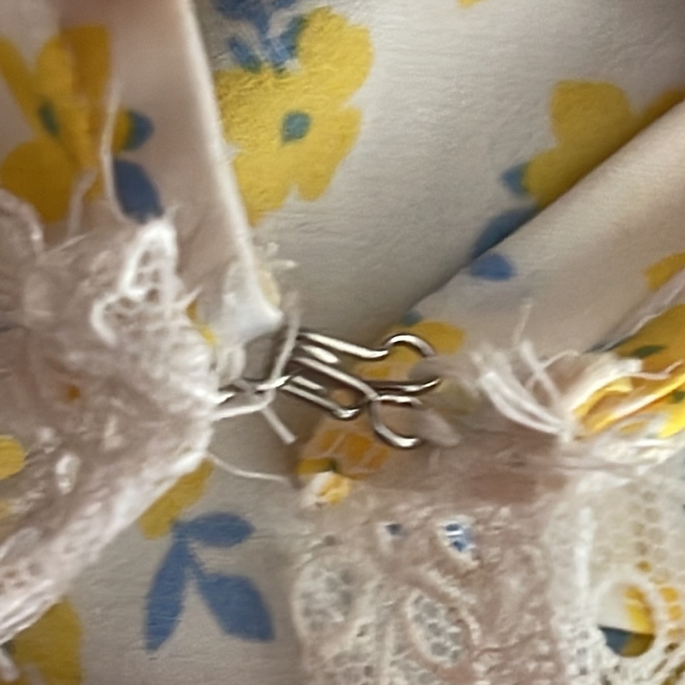 For Love And Lemons Yellow Daffodil Floral Mini Dress/Robe (XL) - Picture 9 of 16